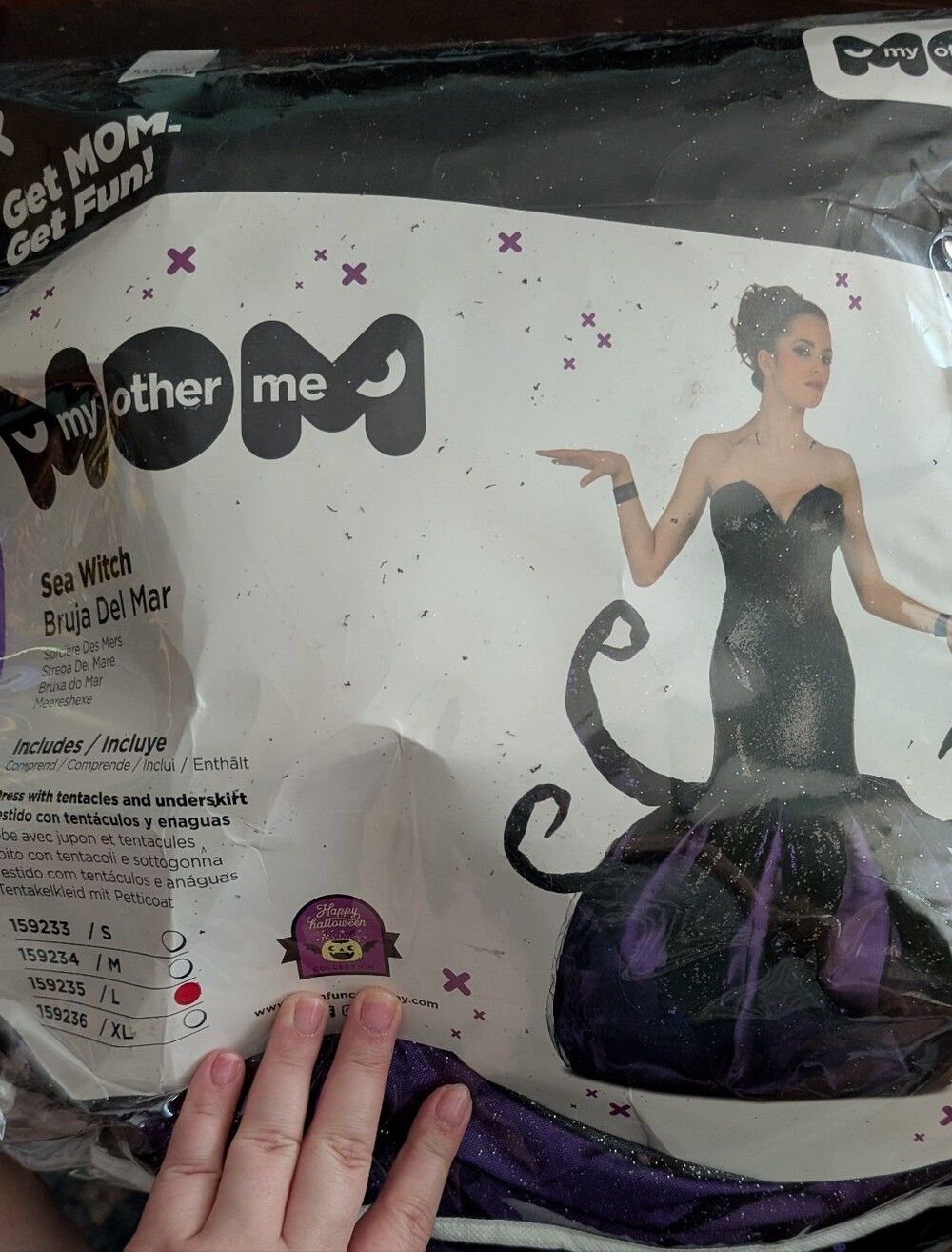 Sea Witch Costume - Black & Purple